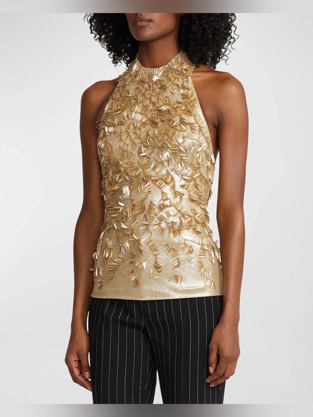Ralph Lauren Annike Embellished Sleeveless Blouse - Picture 11 of 12